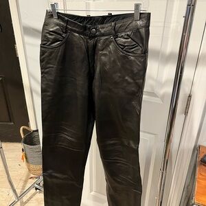 Vintage Stresemann Leather Pants - Size 30” waist